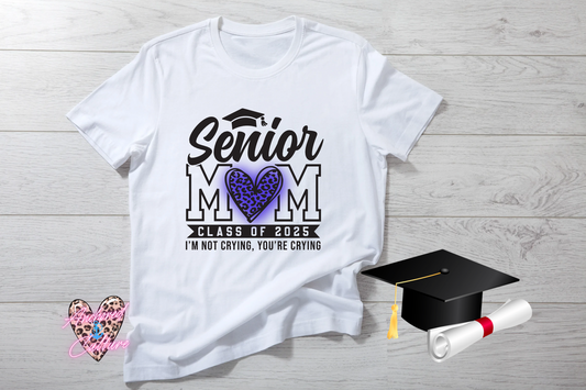 Senior Mom…2025 (I’m not crying) blue heart