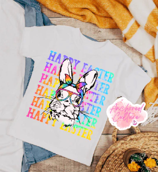 Happy Easter 🐰 Tie Dye Stacked