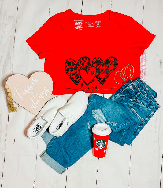 Love Triple Hearts Shirt