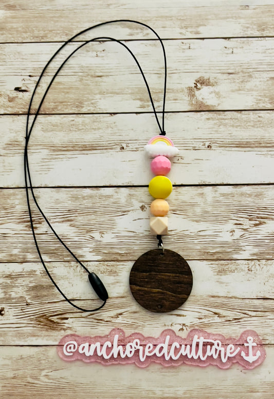 "No Clouds Allowed" Silicone Beaded Lanyard