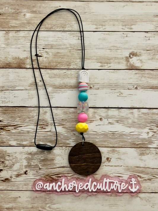 "Vibrant Vibes" Custom Silicone Beaded Lanyard